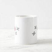 Mug Boule et crics en caoutchouc rouges (Centre)