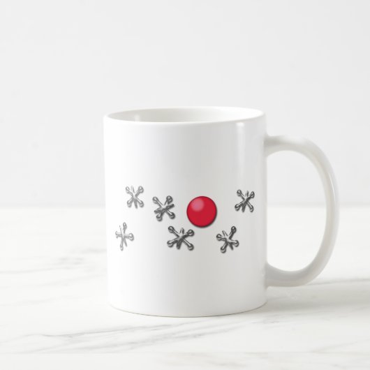 Mug Boule et crics en caoutchouc rouges (Droite)