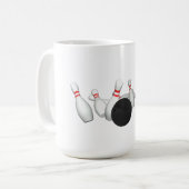 Mug Boule et goupilles de bowling : modèle 3D : (Devant gauche)