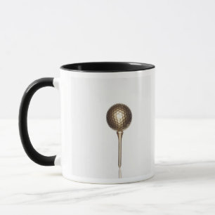Mug Boule et pièce en t de golf d'or