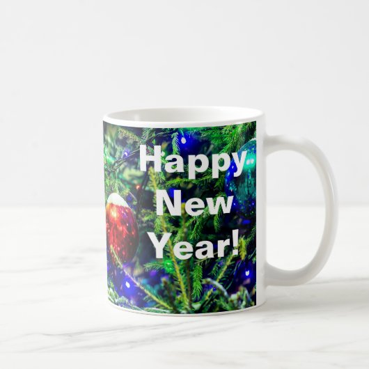 Mug Boule rouge arbre de Noël vert (Droite)