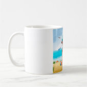 Mug Bouledogue anglais sur la plage (Gauche)