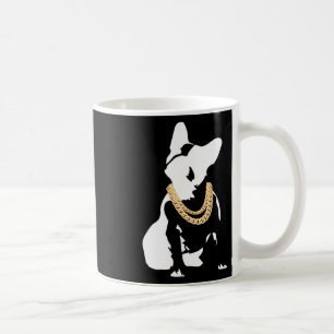 Mug Bouledogue avec collier en or 