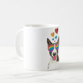 Mug Bouledogue avec des cœurs pour la Saint-Valentin (Devant gauche)