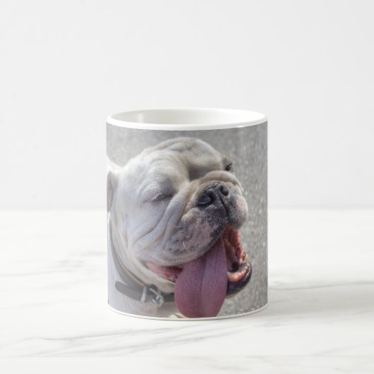 Mug Bouledogue blanc heureux (Centre)