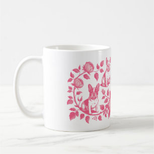 Mug Bouledogue Français Art Floral – Chien Élégant