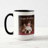 Mug Bouledogue français avec le petit gâteau (Gauche)