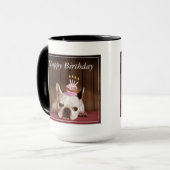 Mug Bouledogue français avec le petit gâteau (Devant gauche)