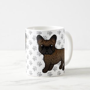 Mug Bouledogue français bringé Chien de dessin animé m