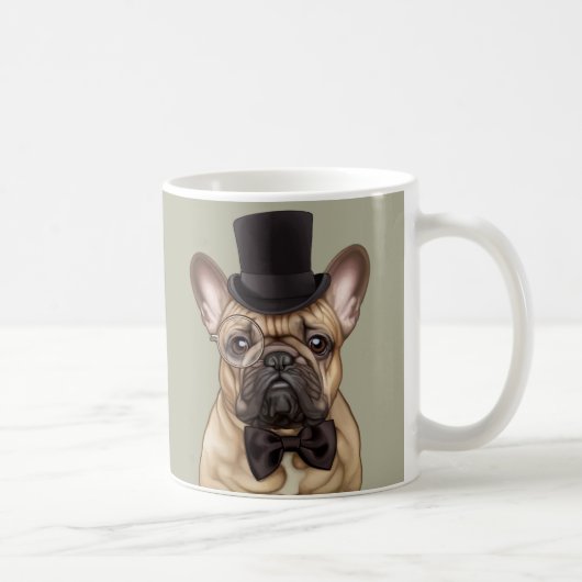Mug Bouledogue français chic élégant (Droite)