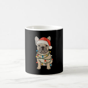 Mug Bouledogue français chien chapeau de Père Noël Joy