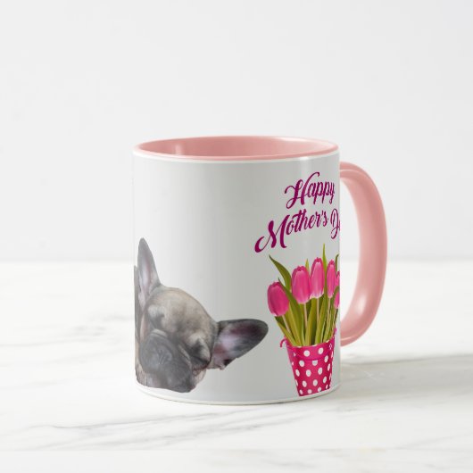 Mug Bouledogue français coeur French Bulldog (Devant droit)