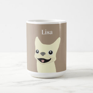 Mug Bouledogue Français Crème, Taupe Chaud