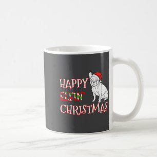 Mug Bouledogue français drôle de chapeau de Père Noël