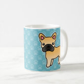 Mug Bouledogue français fauve dessin animé (Devant droit)
