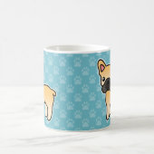 Mug Bouledogue français fauve dessin animé (Centre)