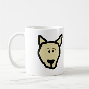 Mug Bouledogue Français Fawn Tête qui dépasse Dessin A