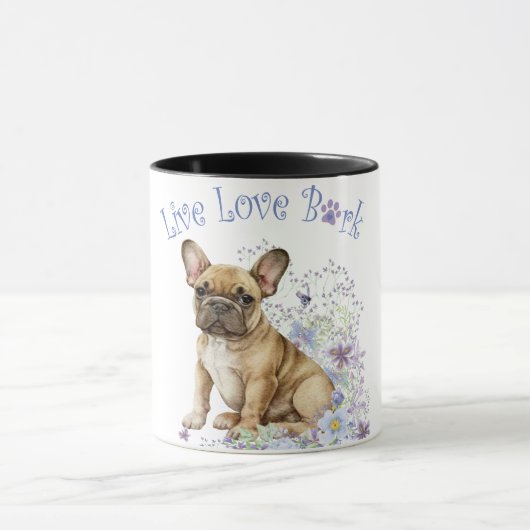 Mug Bouledogue français floral (Centre)