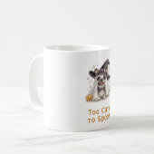 Mug Bouledogue français Halloween Chère Sorcière (Devant gauche)