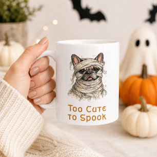 Mug Bouledogue français Halloween Mummy adorable