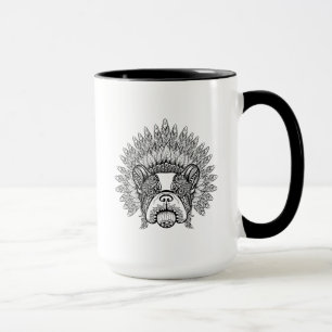 Mug Bouledogue français inspiré dans le capot de