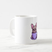 Mug Bouledogue français lilas (Devant gauche)