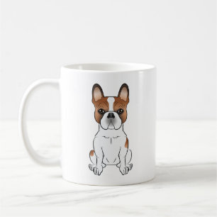 Mug Bouledogue Français Pie Rouge Chien de Dessin Anim