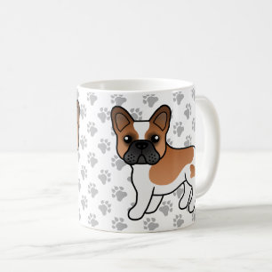 Mug Bouledogue Français Pie Rouge Chien de Dessin Anim