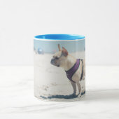 Mug Bouledogue français sur la plage (Centre)