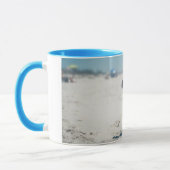 Mug Bouledogue français sur la plage (Gauche)