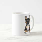 Mug Bouledogue français tricolore noir / Frenchie Chie (Devant droit)