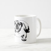 Mug Bouledogue impassible à la neige (Devant droit)