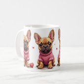 Mug Bouledogues français Saint-Valentin (Devant gauche)