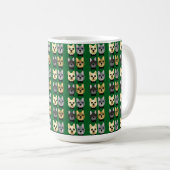 Mug Bouledogues Français Vert (Devant droit)