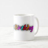 Mug Boules d'anniversaire Happy personnalisées (Devant droit)