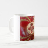 Mug Boules de cricket rouge Art Abstrait Design d'impr (Devant gauche)