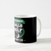 Mug Boules de Golf Joueur Golfing Sports Drôle (Devant droit)