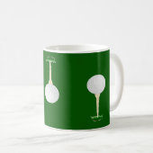 Mug Boules de golf motif sur vert (Devant droit)