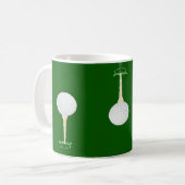 Mug Boules de golf motif sur vert (Devant gauche)