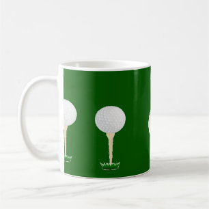 Mug Boules de golf motif sur vert