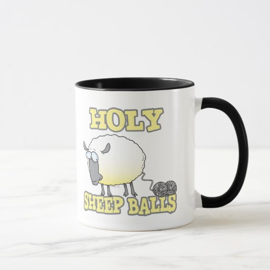Mug boules de moutons saintes drôles démêlant les fils (Droite)