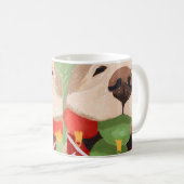 Mug Boules de Noël Golden Retriever Mouth mignon Cadea (Devant droit)