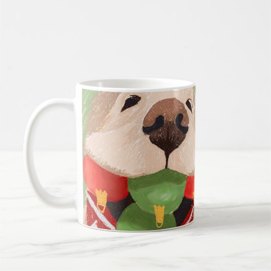 Mug Boules de Noël Golden Retriever Mouth mignon Cadea (Gauche)