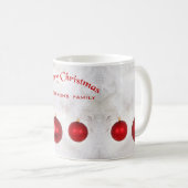 Mug Boules de Noël rouges (Devant droit)