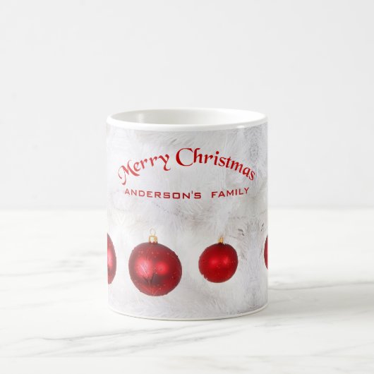 Mug Boules de Noël rouges (Centre)