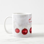 Mug Boules de Noël rouges (Gauche)