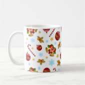Mug Boules de Noël rouges et dorées, saint de Noël (Gauche)