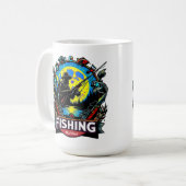 Mug Boules de pêche personnalisées (Devant gauche)