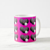 Mug Boules De Pelouse Rose Chaud, Boue De Café (Devant droit)