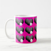 Mug Boules De Pelouse Rose Chaud, Boue De Café (Gauche)